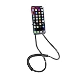 Hands-Free Neck Cell Phone Holder, Universal Handy Ständer, Hanging on Neck Cell Phone Mount Holder, Lazy Cell Phone Holder DIY Flexible Mount Stand with Multiple Function (Black)