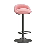 IPSU Drehbare Barhocker, Höhenverstellbare Samt-Barhocker mit Rückenlehne und Fußstütze, Moderne Gepolsterte Thekenstühle für Esszimmer, Kaffeehaus