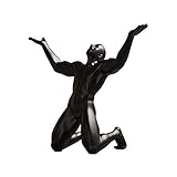 Vivid Figur Skulptur, Modern Man Athlet Schwarze einzigartige Statue, Mann-Kunst-Polyresin Athlet Figur, für Home Office Bar Study Schreibtisch Dekor