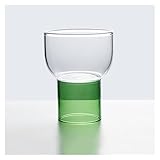 OQHAIR Glasbecher, Glasbecher, Weinglas, Heimdekoration, Trinkgläser, transparent, niedlich, Wasserflasche, Milch, Kaffeetasse, Haushaltsgeschenke, Trinkgläser (Farbe: klein, Höhe 8,2 cm) (schwarz B)