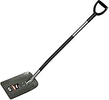 Fiskars Gartenschaufel Schaufel Sandschaufel Stahl Ergonomischer D-Griff Bohrstahl Ergo Länge 1320 mm, Gray