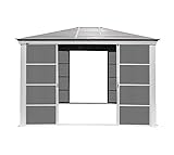 Sojag Aluminium Pavillon Striano 10x12 // 362x298 cm (TxB) // Gartenlaube mit Stahldach