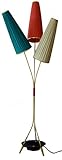 Hansen Styling Parts Stehlampe im Stil der 50er Jahre Lampe mit 3 Lampenschirmen~