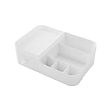 kawehiop Kosmetik Aufbewahrungsbox, Schubladentyp, Desktop Make up Organizer, multifunktionaler Behälter mit großem Fassungsvermögen für Schmuck und Schreibwaren, Weiss