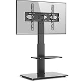 RFIVER TV Ständer Rack Fernsehständer 32-70 Zoll Freistehend Bodenständer Standfuss Standfuß Max. VESA 400x400 mm Höhenverstellbar Schwenkbar