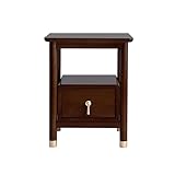 Nachttisch, Nachttisch, neuer chinesischer Stil, Holz-Aufbewahrungsschrank, Wohnzimmer, Schlafzimmer, Nachttisch, multifunktionaler Aufbewahrungsschrank, Schubladenregal, Nachttisch (Größe: S2–35 cm