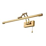 PaRfco Moderne Badezimmer-Schminktischleuchte, verstellbare Spiegelfrontlampe, lineare Schminkspiegel-Wandleuchte mit Zugkettenschalter, LED-Make-up-Wandbeleuchtung über dem Spiegelschrank