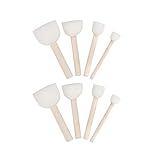 Ideen mit Herz Stupf-Pinsel | 8er Set | 4 Größen (40 mm, 30 mm, 20 mm, 15 mm) à 2 Pinsel | Schwammpinsel, Tupfpinsel, Stupfschwamm, Schablonierpinsel