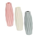 Garneck 3-Teilige Vase Rosa Bürodekoration Nordisches Dekor Schreibtischdekoration Minimalistische Metall-Blumenvase Vasen Für Die Dekoration Wohnzimmer Blumenarrangement