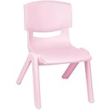 Kinderstuhl/Stuhl Farbe wählbar rosa/rosé - pastell - Plastik - bis 100 kg belastbar/kippsicher - für INNEN & AUßEN - 0-99 Jahre - stapelbar - Gar..