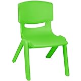 alles-meine.de GmbH Kinderstuhl/Stuhl - Farbwahl - grün - Plastik - bis 100 kg belastbar/kippsicher - für INNEN & AUßEN - 0-99 Jahre - stapelbar - Garten - Kindermöbel für ..