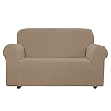 EBETA E Elastisch Sofa Überwürfe Sofabezug, Stretch Sofahusse Sofa Abdeckung Hussen für Sofa, Couch, Sessel 2 Sitzer (Sand, 145-185 cm)