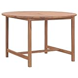 Möbel mit Gartentisch Esstisch Ø110x75 cm Massivholz Teak
