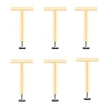 Set mit 6 Möbelbeinen Holz, Ersatz-Möbelfüße, verstellbare Bettbeine, Möbelstützfuß, strapazierfähiges Bettmittellatten-Stützbein, for Sofaschrank, Schwarz, 33 cm Connection ( Color : Nero , Size : 23