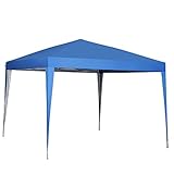 Outdoor Basic 10 x 10 ft Pop-up Canopy Zelt Pavillon Geschlossen, für Strand Party Blau