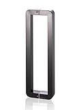 RFSHOP SUS304 Glas-Haustürgriff, kommerzielle Tür, Druckstange, solide Abstandshalter, Scheunentorgriff, Schiebe-Duschtürgriff/Edelstahl-Zugtürgriff (Color : Black, Size : Length:32.5cm)