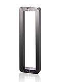 RFSHOP SUS304 Glas-Haustürgriff, kommerzielle Tür, Druckstange, solide Abstandshalter, Scheunentorgriff, Schiebe-Duschtürgriff/Edelstahl-Zugtürgriff (Color : Black, Size : Length:32.5cm)