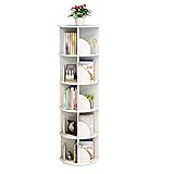 WHDNIOSS Um 360° drehbares Bücherregal, mehrschichtiges Bücherregal for Kinder, weckt das Interesse der Kinder am Lesen und spart Platz (Color : White, Size : 40 * 159cm)