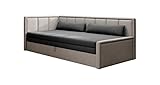 all4all Jugendbett Jugendsofa Kinderbett Kindersofa Falco 80x200 für Jugendzimmer Polsterbett Schlafsofa Ausziehbar Funkionsbett Jungen Mädchen für Kinder Links Rechts 23 (Poco 04/Poco 03, Links)