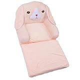 jerss Ausziehbare Kindercouch, Weiches Rosafarbenes Hunde-Aussehen, Atmungsaktives -Schlafsofa Zum Aufklappen für Hotel (2 Ebenen)