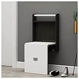 UGPET An der Wand montierter Klappstuhl, zusammenklappbarer Schuhwechselhocker im Eingangsbereich, unsichtbarer Schuhwechselhocker zur Wandmontage für Badezimmer und Eingangsbereiche