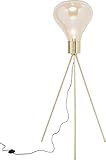 Kare Design Stehleuchte Tripod Pear 160cm, Stehlampe für das Wohnzimmer in Gold, Dreifuß Stehlampe in Form einer Birne, weitere Ausführungen erhältlich (H/B/T) 160x50x50cm