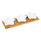 4-tlg. Dipschalen Set Steingut Keramik Schüssel Set Dessertschale Servierschalen Set Dipschälchen Set Snackschalen Set Schälchen Kleine Schüsseln Tapas Schalen Set Dip Schalen Porzellan kleine Schalen