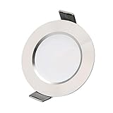 KRIVS 3 W kleine LED-Deckenleuchten mit hoher Helligkeit, eingebetteter energiesparender integrierter Strahler, Aluminium-LED-Einbau-Downlight for die Decke, runde Flachbildschirmleuchte for hohe Hell