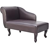 vidaXL Chesterfield Chaiselongue Kunstleder Recamiere Couch Sofa Relax Liege
