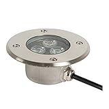 WZYJLyds Bodenleuchten Aussen Led Ultra Dünn 3W Bodeneinbaustrahler Aussen IP68 Wasserdicht Edelstahlkörper Benutzt Für Bürgersteig Draussen, Terrasse, Garten, Park (Farbe : Kaltes Weiß, Größe : 24V)