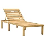 vidaXL Kiefernholz Imprägniert Sonnenliege Verstellbare Rückenlehne Gartenliege Holzliege Liege Gartenmöbel Strandliege Relaxliege Liegestuhl