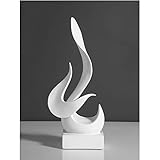 Pevfeciy Flamme Deko Skulptur Modern Abstrakte Art Skulptur Wohnzimmer TV Schrank Wohnungs Büro Weinschrank Dekoration Wohnung Skulpturen und Figuren Modern,H-39cm