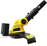 SEVEEZ Handgeführter Akku-Gartenfräsen-Rotavator mit wiederaufladbarem Akku und Ladegerät, Bodenbearbeitungstiefe 10 cm, Ackerlandbreite 10 cm, Verstellbarer Grubber für den Garten (Rasenmäherkopf)