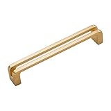 Schrankgriff Schubladengriff Zwei Packungen Zinklegierungsmaterial Möbeltürgriffzeichnung Nicht leicht zu rosten - Lochabstand 192 mm - Golden wanhuowang ( Color : Gold , Size : Hole distance96Mm )