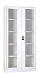 Lüllmann Medizinschrank komplett montiert weiß 195x92,5x42,2cm Arzneischrank Medikamentenschrank Krankenhausschrank transparent XXXL 570157