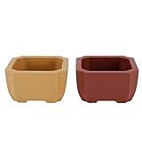 lesiega 2 Stück 8,9 cm Kleine Sukkulenten-Pflanztöpfe PU-Pflanzgefäße Mit Drainage, Bunt, Fallfest, Dekorativ, Kopierend, Rotes Steinzeug, Mini-Blumentopf Für Zimmerpflanzen