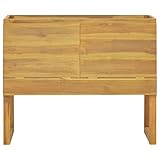 Tidyard Badschrank Unterschrank Waschbeckenunterschrank Badschrank Badmöbel Massivholz Teak 45x45x75 cm