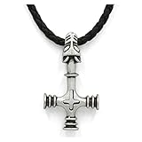 AVFORA Halsketten Classic Trend Nordic Beliebte Retro Antik Kreuz Wasserhahn Anhänger Männer Trend Punk Style Halskette Schmuck Anhänger Halskette