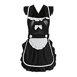 KASUK Rüschen Lady Girl Maid Schürze Cosplay Outfit Party Bar Dienstleistungen Nachthemd Pinafore Home Kitchen Woman Lätzchen Apron