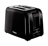 Tefal TT1A28 Vita Toaster | 7 Bräunungsstufen | 2 Toastschlitze | zentriert die Brotscheiben | Hebefunktion | Funktionstasten | Krümelschublade | Schwarz