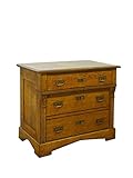 Antike Kommode aus Eiche mit 3 Schubladen| Wäschekommode um 1900 | B: 95 cm (11021)