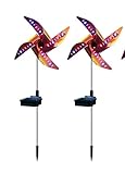 HelloCreate Outdoor Solar Windfänger Solar Pfahl Licht Outdoor Windfänger Outdoor Dekorative Licht Solar Windmühle Licht Outdoor Solar Windfänger