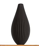 3D Vase Dekovase Sina XL 40cm Bodenvase Vase Pampasgras Trockenblumen Schwarz