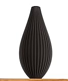 3D Vase Dekovase Sina XL 40cm Bodenvase Vase Pampasgras Trockenblumen Schwarz