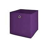 Möbel Akut Faltbox 4er Set in der Farbe brombeer, Aufbewahrungsbox für Raumteiler oder Regale