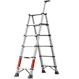Leiter Tragbare Klappleiter Kleine Teleskopleitern Leicht Zu Verstauende Und Einfach Zu Verwendende Stufenleitern Für Zu Hause 330 Lb Trittleiter (Color : B, Size : 6-Step Ladder)