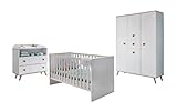 Wimex Babyzimmer Set Billund, (B/H/T) 202 x 146 x 292 cm, alpinweiß / absätze eiche sägerau nachbildung