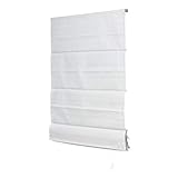 Ventanara® Raffrollo Raffgardine verdunkelnd Faltrollo raumverdunkelnd Blickdicht Thermorollo Sichtschutz (80 x 220 cm, Weiß)