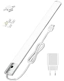 Unterbauleuchte küche LED Dimmbar, 40CM Schrankbeleuchtung Mit Hand-Sweep Sensor, 3 Farbmodi Unterschrank Beleuchtung küche 2700/4000/6500K, LED leiste Nachtlicht für Werkbank,Kleiderschran (Silver)