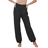 Trainingshosen Damen Lockere Freizeithose aus Baumwolle und Leinen Home Harlan Hose Freizeithose für Damen Warme Leggings Damen Winter